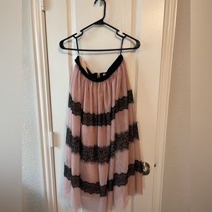 Rachel Parcell Black and pink midi skirt